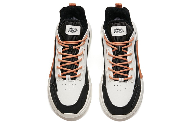 (W) Anta Leather Fleeced Running Shoes 'White Orange Black' 圖 3