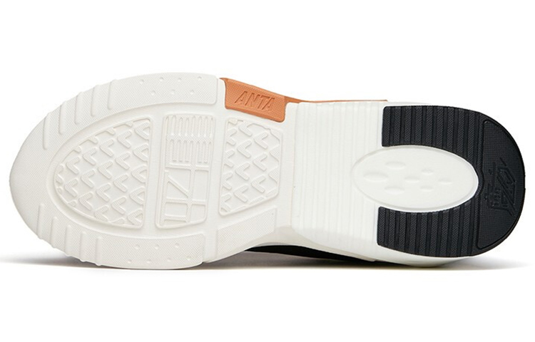 (W) Anta Leather Fleeced Running Shoes 'White Orange Black' 圖 5