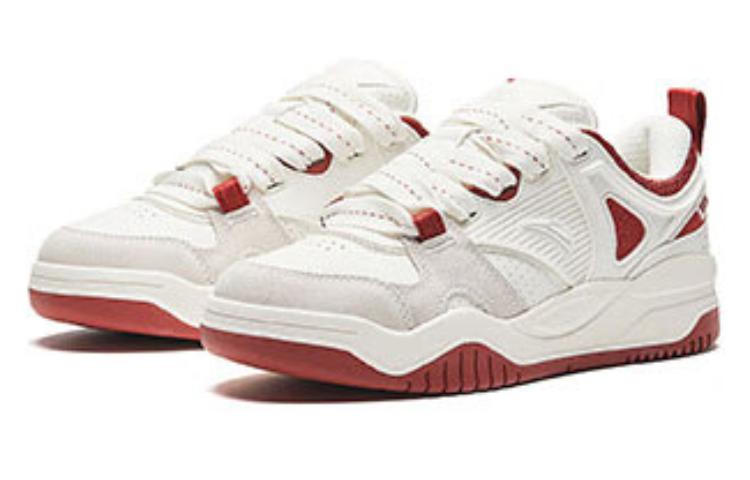 Order 安踏海鹽潮流麵包鞋防滑減震低幫板鞋女款白紅色