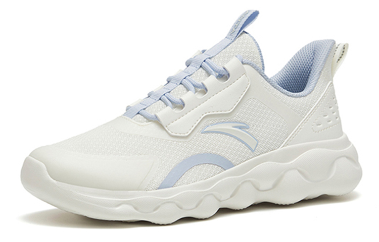 Lookbook 安踏 绵绵弹 软弹 轻便 低帮 跑步鞋 女款 白藍