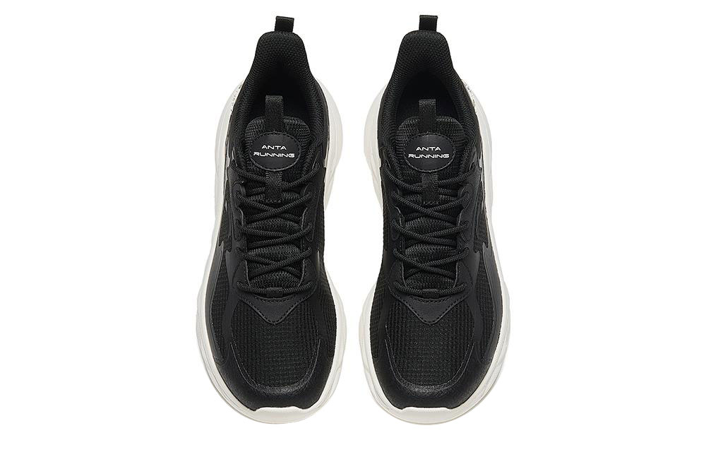 Lookbook Anta安踏 綿綿彈 舒適百搭 緩震透氣 低筒 慢跑鞋 女款 黑色