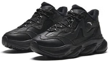 Anta安踏 圓頭繫帶 中筒 老爹鞋 女款 黑色 Order Anta安踏 圓頭繫帶 中筒 老爹鞋 女款 黑色