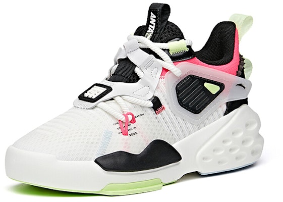 (Women) Anta Mid-Top Sneakers 'White Black Pink' 122128084-1 Order (Women) Anta Mid-Top Sneakers 'White Black Pink' 122128084-1