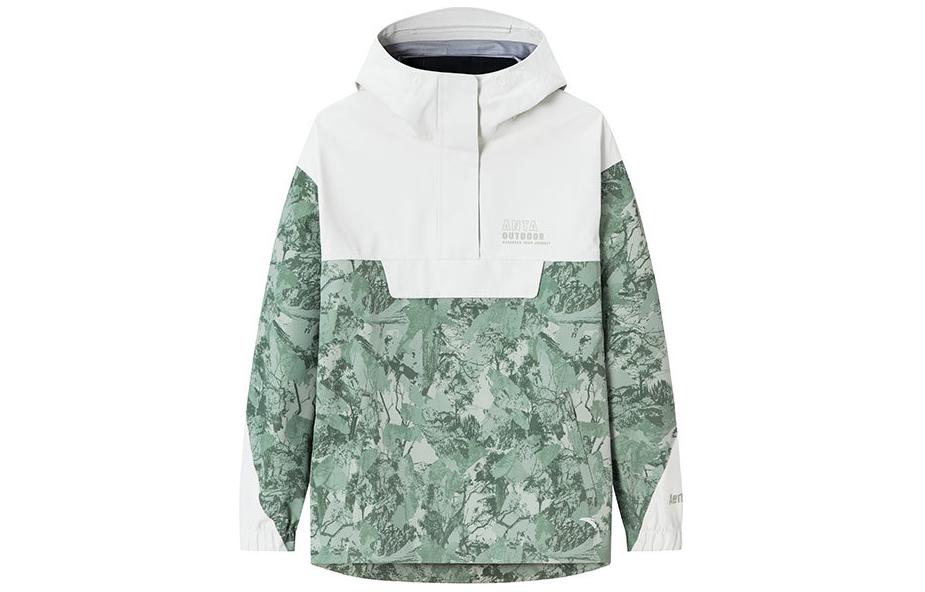 Order (W) 安踏户外半拉链连帽防水夹克青瓷绿印花 162416607-2