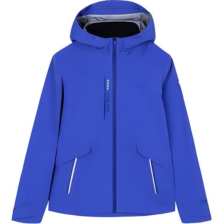(Women) Anta Outdoor Hiking Waterproof Breathable Jacket - Dazzling Blue 162437603-5