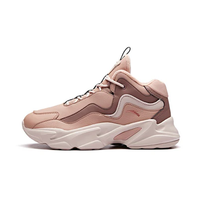 (W) Anta Outdoor Series 'Pink Grey Fleece-Lined Dad Shoes'