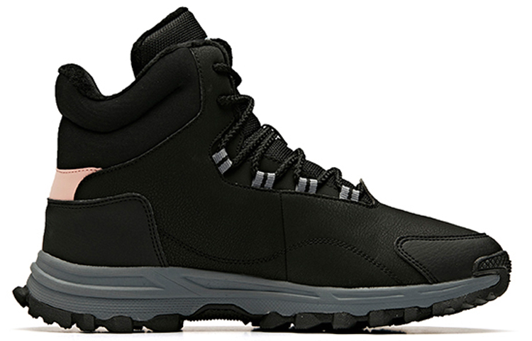Order (Women) Anta Outdoor Series Sneakers Fleeced High 'Black Beige Grey' 12948960-1