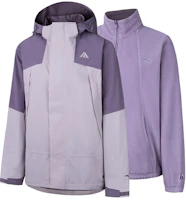 (Women) Anta Outdoor Shell Jacket Women Waterproof Windproof Breathable Gray Purple/Pink 962447601-2 (Women) Anta Outdoor Shell Jacket Women Waterproof Windproof Breathable Gray Purple/Pink 962447601-2