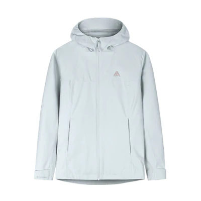 (Women) Anta Outdoor Waterproof Windproof Hooded Jacket - Sand Grey 162446615-2