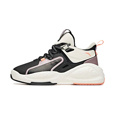 (W) Anta Overbearing Mid-Top 'Black White Pink'