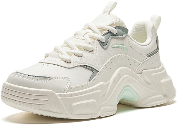 (W) Anta Platform Kulit 'Putih Hijau Abu' 922328816-4 Order (W) Anta Platform Kulit 'Putih Hijau Abu' 922328816-4