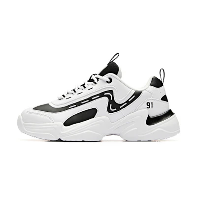 (W) Anta Retro Casual Series Low 'White Black'