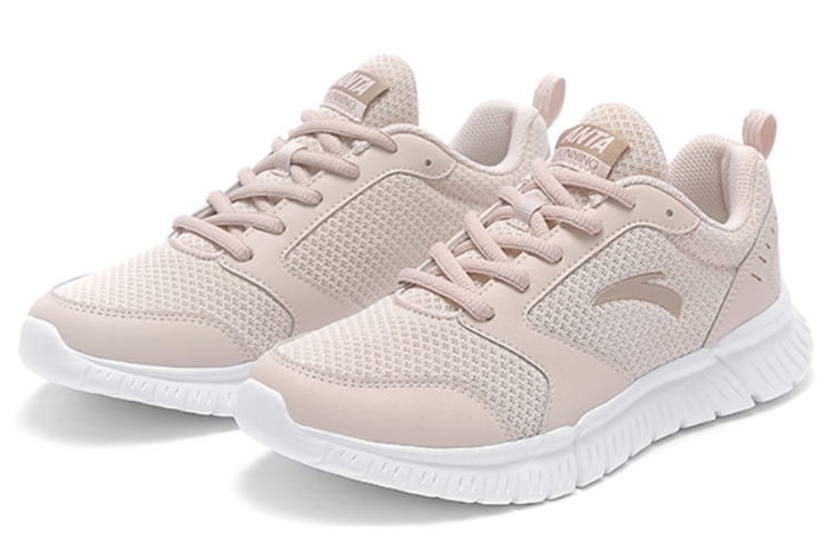 Order 安踏跑步系列 網面休閒輕便低幫跑步鞋 女款 藕灰白