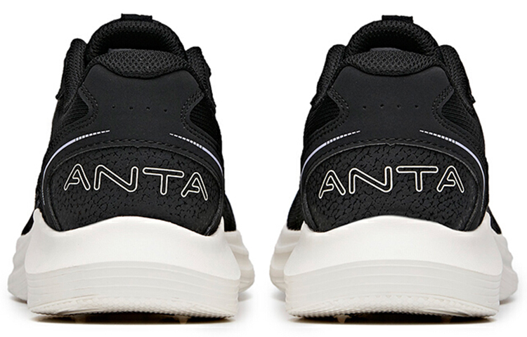 Shop 安踏跑步系列 舒適輕質 透氣 低幫 跑步鞋 女款 黑白