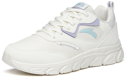 Anta安踏 跑步系列 皮質 防滑耐磨 低筒 跑步鞋 女款 白紫 Lookbook Anta安踏 跑步系列 皮質 防滑耐磨 低筒 跑步鞋 女款 白紫