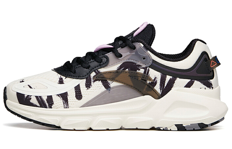 (Women) Anta Running Series Sneakers Leather 'White Black Grey' 122135590-3