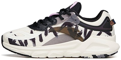 (Women) Anta Running Series Sneakers Leather 'White Black Grey' 122135590-3 (Women) Anta Running Series Sneakers Leather 'White Black Grey' 122135590-3