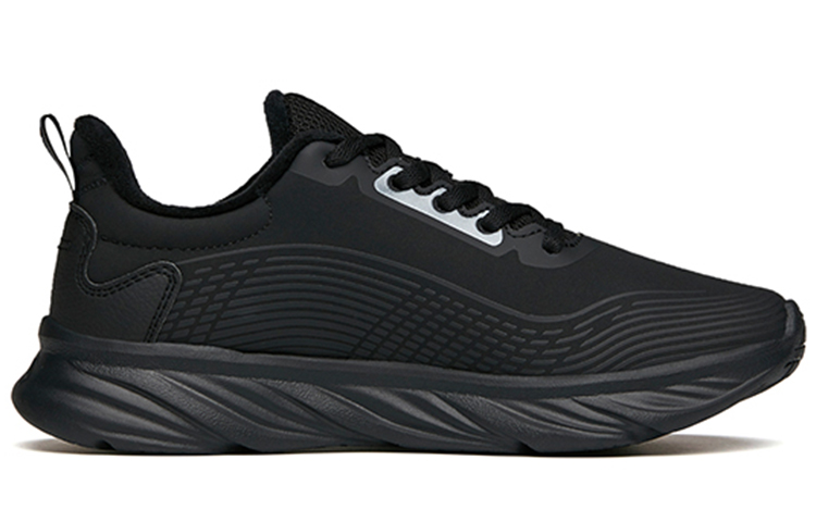 Order Anta安踏 跑步系列 減震 低筒 跑步鞋 女款 純黑色 皮面加絨