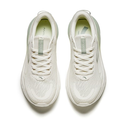 Anta安踏 輕量舒適 減震耐磨 低筒 跑步鞋 女款 白綠 Lookbook Anta安踏 輕量舒適 減震耐磨 低筒 跑步鞋 女款 白綠