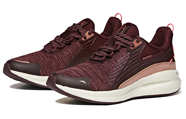 (W) Anta Running Shoes Low 'Burgundy' 圖 2