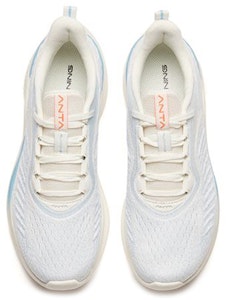 安踏 轻骑缓震低帮跑步鞋 女款 白蓝 Shop 安踏 轻骑缓震低帮跑步鞋 女款 白蓝