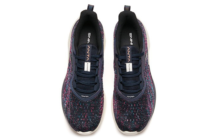 Shop (W) Anta Sepatu Lari Penyerap Kejut 'Biru Tua Hitam' 122015523-6
