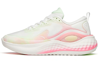 (Women) Anta Running Series Sneakers 'White Green Pink'