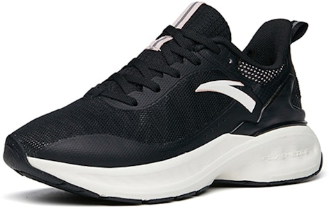 Anta安踏 創系列 緩震 耐磨 低幫 跑步鞋 女款 黑灰 Lookbook Anta安踏 創系列 緩震 耐磨 低幫 跑步鞋 女款 黑灰