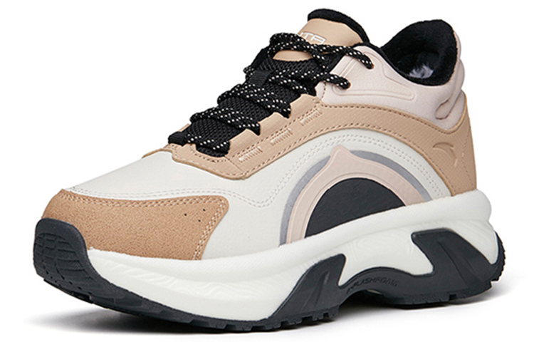 (W) Anta Slip-Resistant Velcro Casual Sports Shoes 'Grey Pink Black Fleece-Lined' 圖 3