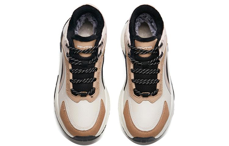 (W) Anta Slip-Resistant Velcro Casual Sports Shoes 'Grey Pink Black Fleece-Lined' 圖 4