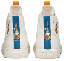 SNOOPY x Anta安踏 帆布 耐磨防滑 高筒 滑板鞋 女款 象牙白 Shop SNOOPY x Anta安踏 帆布 耐磨防滑 高筒 滑板鞋 女款 象牙白