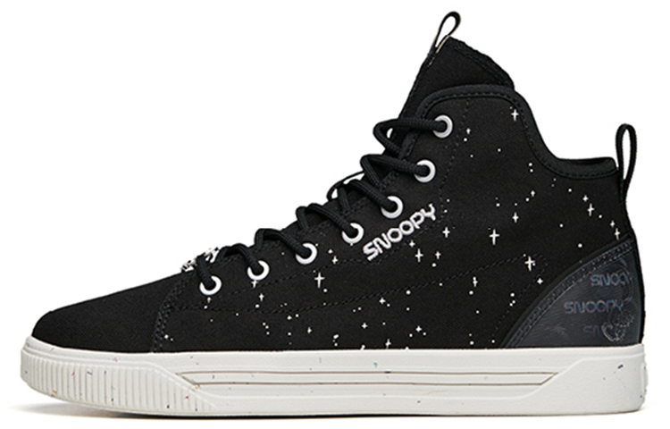(Women) Anta x Snoopy High Top Canvas Shoes 'Black White' 922138601-1