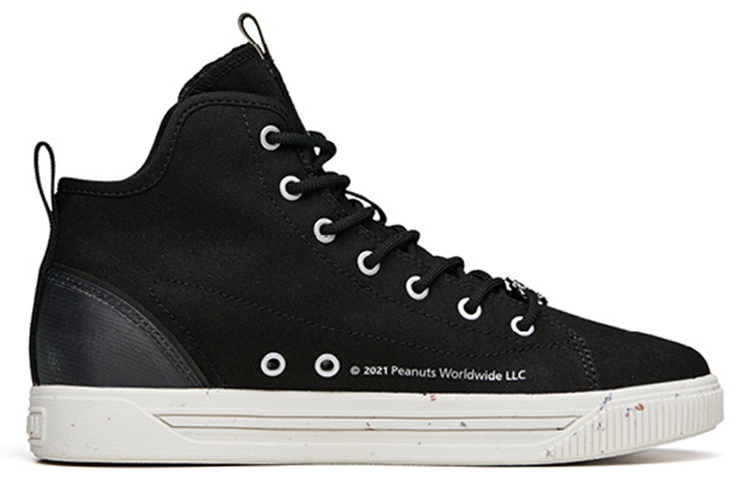 Order SNOOPY x Anta安踏 潮流 史努比聯名 高幫 板鞋 女款 黑