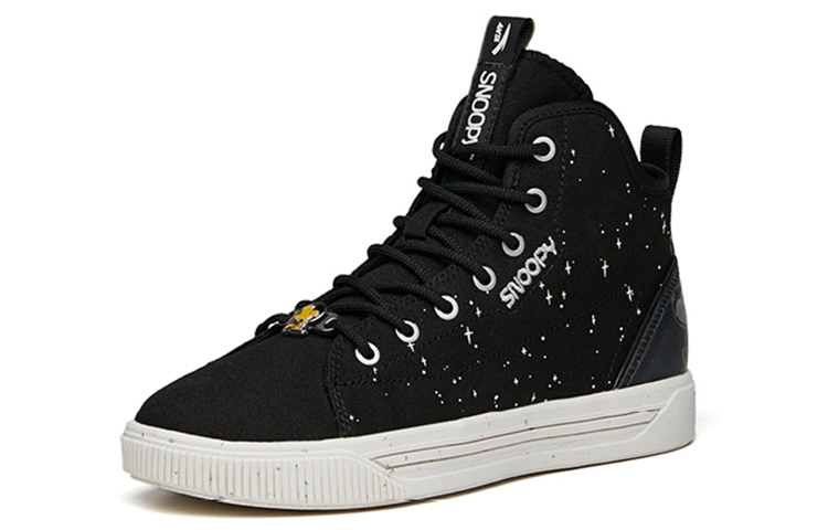 Lookbook SNOOPY x Anta安踏 潮流 史努比聯名 高幫 板鞋 女款 黑