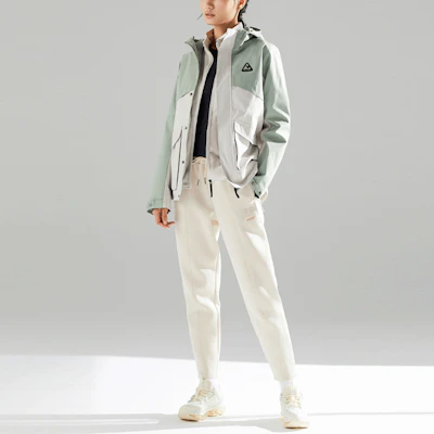 (W) 安踏運動系列拼接抓絨連帽外套 女版 綠灰色 162046602-1 Purchase (W) 安踏運動系列拼接抓絨連帽外套 女版 綠灰色 162046602-1