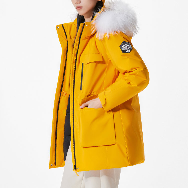 Purchase (W) 安踏训练系列 防泼水连帽羽绒服 晨曦橙 162417911-1