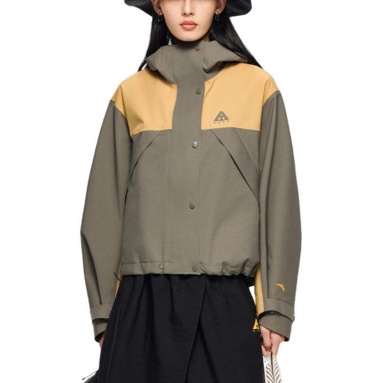 (Women) Anta Training Series Hooded Long-Sleeve Jacket - Autumn Yellow/Green 962437603-1