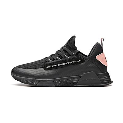 (W) Anta Training Shoe 'Black Pink'