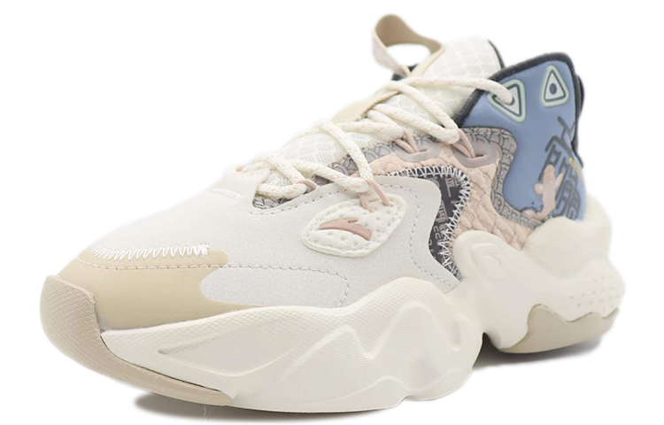 Lookbook 安踏 霸道 威峰 厚底革面 低帮 板鞋  女款 白藍