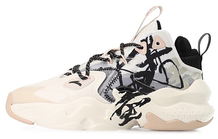 (W) Anta Wey Feng 2 'Velvet Mid-Top White Grey'