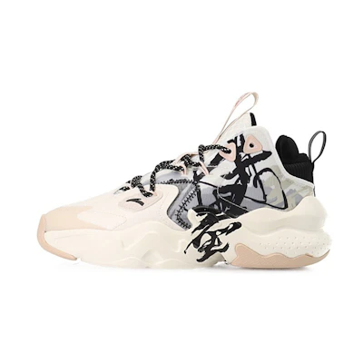 (W) Anta Wey Feng 2 'Velvet Mid-Top White Grey'