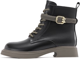 (Women) Aokang 38mm Black Martin Boots 'Commute Side Zipper' 1234913030 (Women) Aokang 38mm Black Martin Boots 'Commute Side Zipper' 1234913030