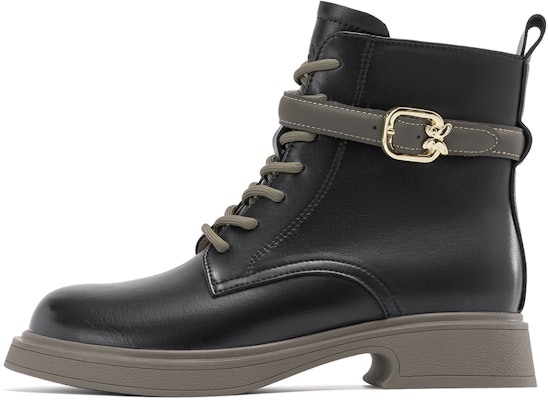(Women) Aokang 38mm Black Martin Boots 'Commute Side Zipper' 1234913030 Buy (Women) Aokang 38mm Black Martin Boots 'Commute Side Zipper' 1234913030