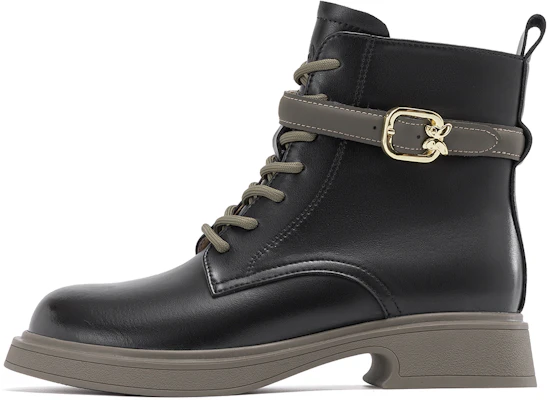 (Women) Aokang 38mm Black Martin Boots 'Commute Side Zipper' 1234913030 Buy (Women) Aokang 38mm Black Martin Boots 'Commute Side Zipper' 1234913030