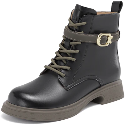 (Women) Aokang 38mm Black Martin Boots 'Commute Side Zipper' 1234913030 Order (Women) Aokang 38mm Black Martin Boots 'Commute Side Zipper' 1234913030