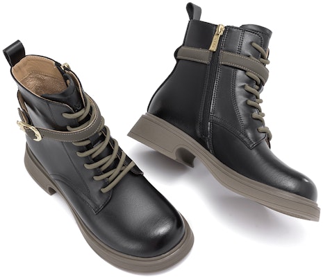 (Women) Aokang 38mm Black Martin Boots 'Commute Side Zipper' 1234913030 Shop (Women) Aokang 38mm Black Martin Boots 'Commute Side Zipper' 1234913030