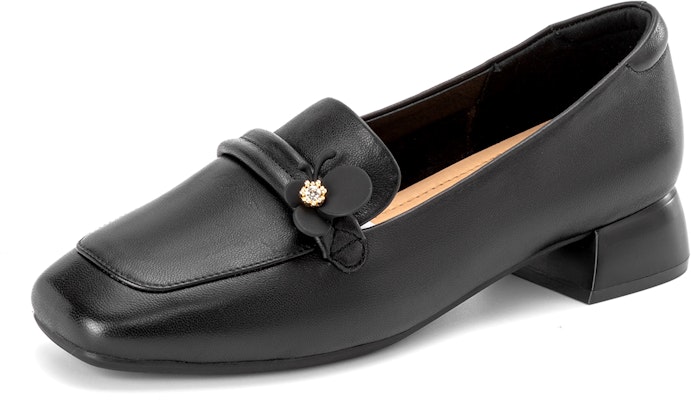 奧康AOKANG 頭層牛皮 時尚簡約 粗跟 高跟鞋 3.5cm 女款 Cheap 奧康AOKANG 頭層牛皮 時尚簡約 粗跟 高跟鞋 3.5cm 女款