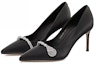 Order (W) Aokang 'Black Diamond Stiletto Pumps' Kasut Tumit Tinggi Berliang Hitam. 1234211071