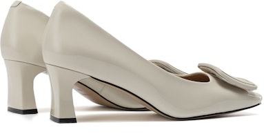 奧康AOKANG 頭層牛皮 方頭套腳百搭 粗跟 高跟鞋 5.5cm 女款 2