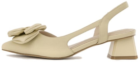 (Women) Aokang 'Sweet French Yellow Chunky Heels' 1234711001 (Women) Aokang 'Sweet French Yellow Chunky Heels' 1234711001